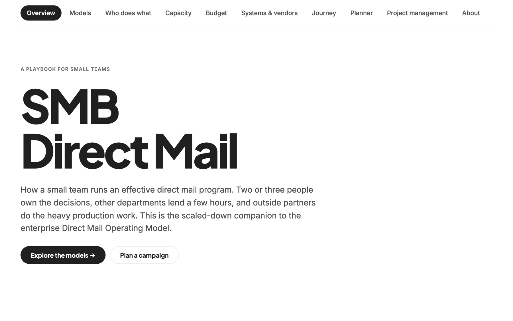 The SMB Direct Mail Playbook: how a small team runs an effective direct mail program
