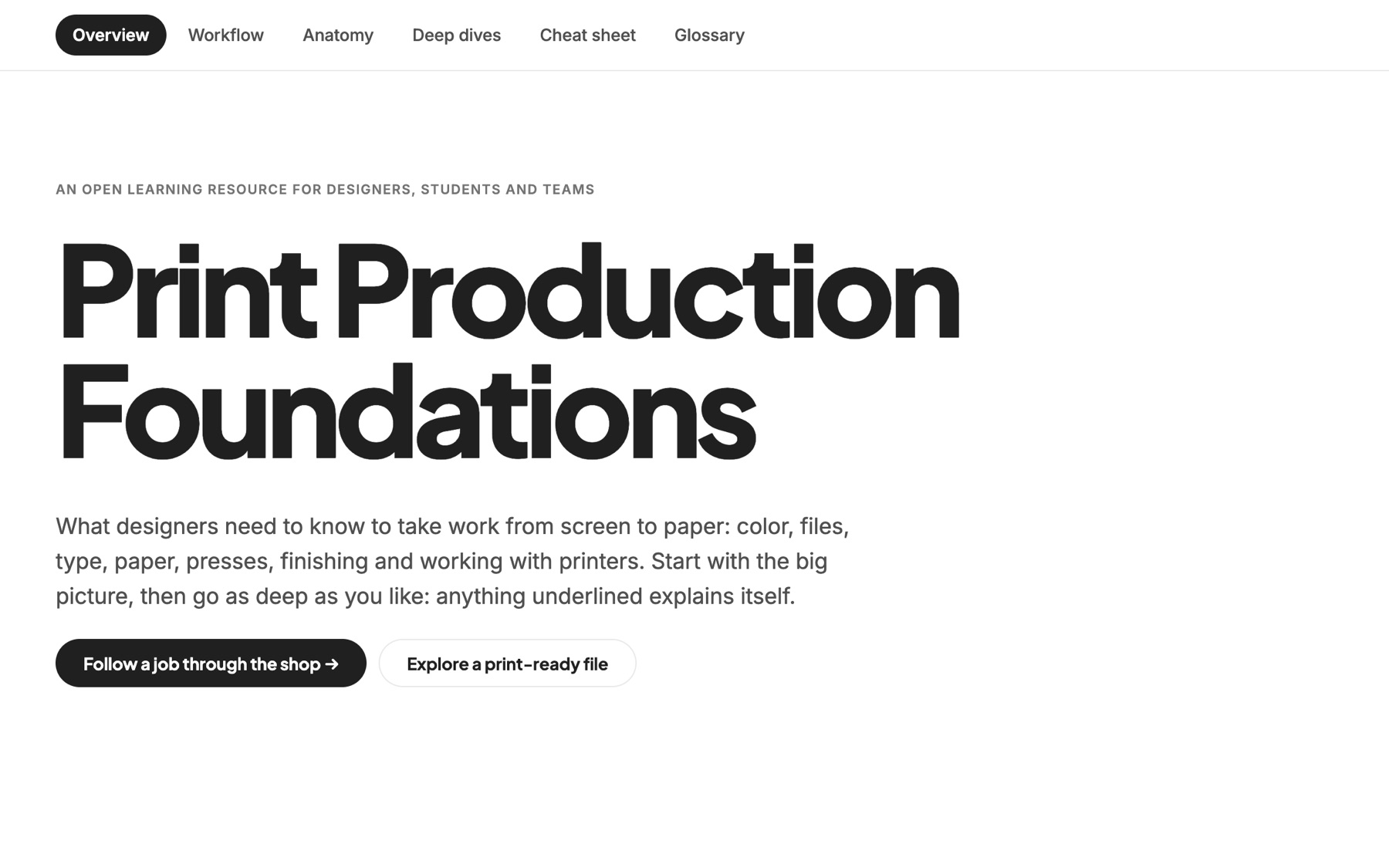 Print Production Foundations: what designers need to know to take work from screen to paper